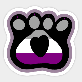 Asexual Paw Print Sticker